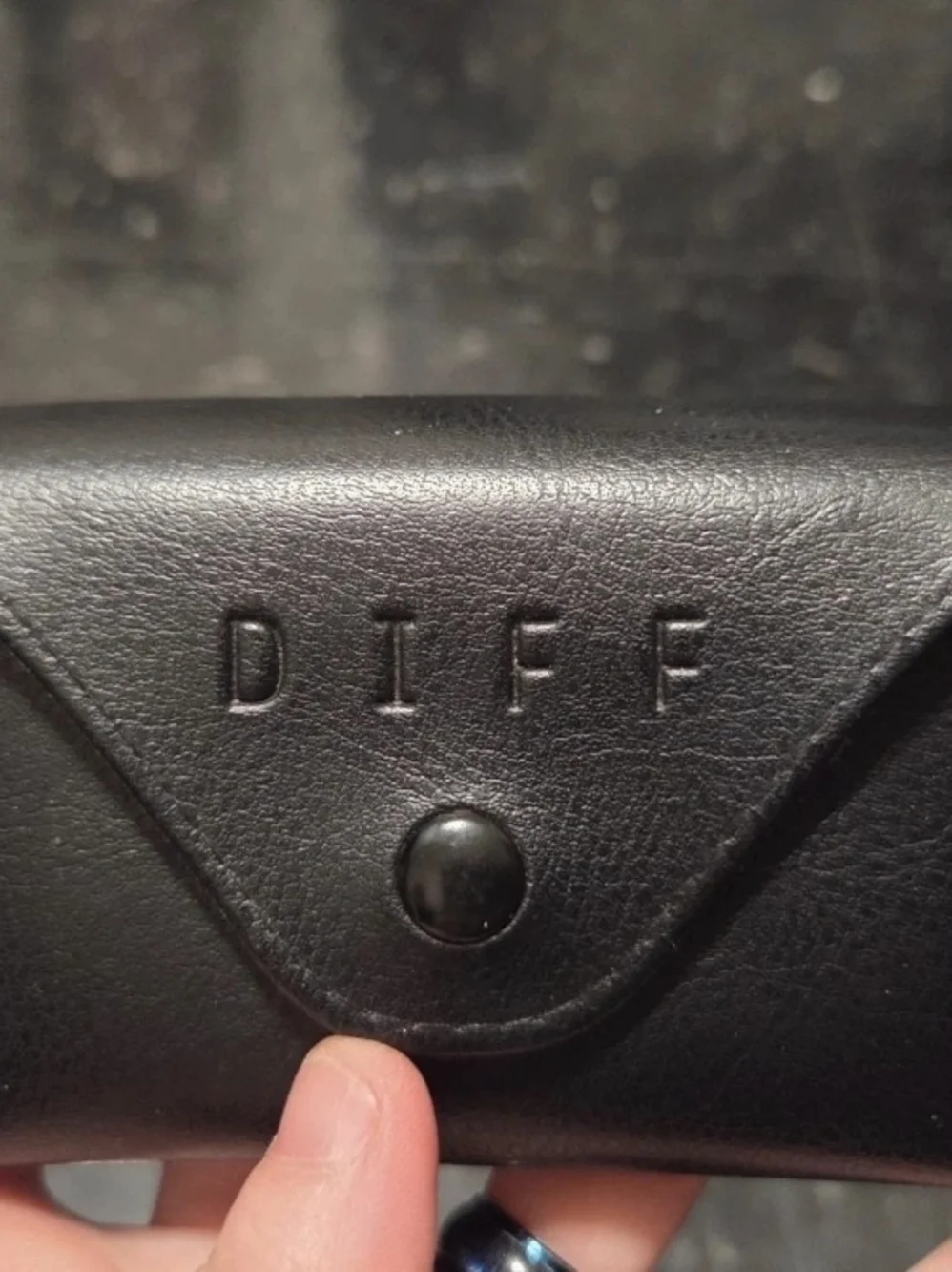 Diff Eyewear Gold Sunglasses with Snap Closure Case